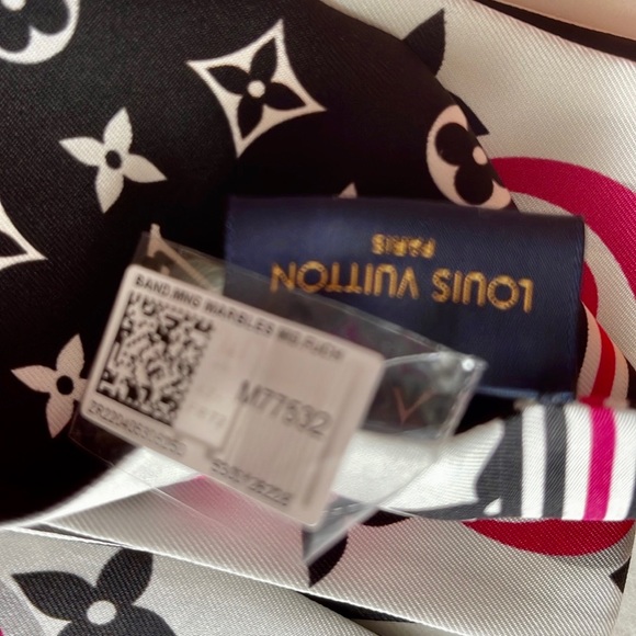 Louis Vuitton M77532 MONOGRAM MARBLES CLASSIC BANDEAU Midnight Fuchsia BNIB - Picture 5 of 8